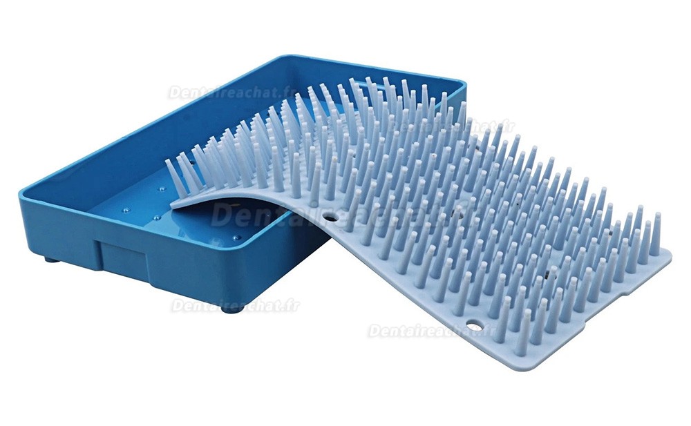 Lot de 3 plateaux de st&eacute;rilisation dentaires autoclavables &ndash; Bo&icirc;te de d&eacute;sinfection en silicone