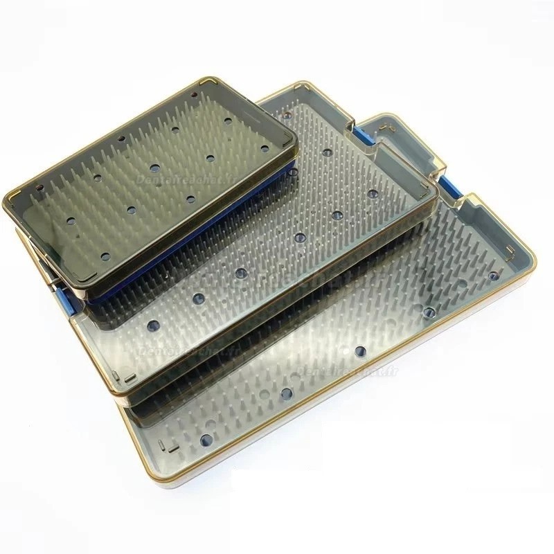 Lot de 3 plateaux de st&eacute;rilisation dentaires autoclavables &ndash; Bo&icirc;te de d&eacute;sinfection en silicone
