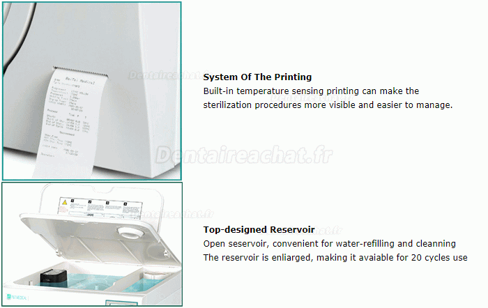 P&T® BTS17/23 Autoclave Dentaire Classe B 17/23L Avec Reservoirs Intégrés et Porte Automatique