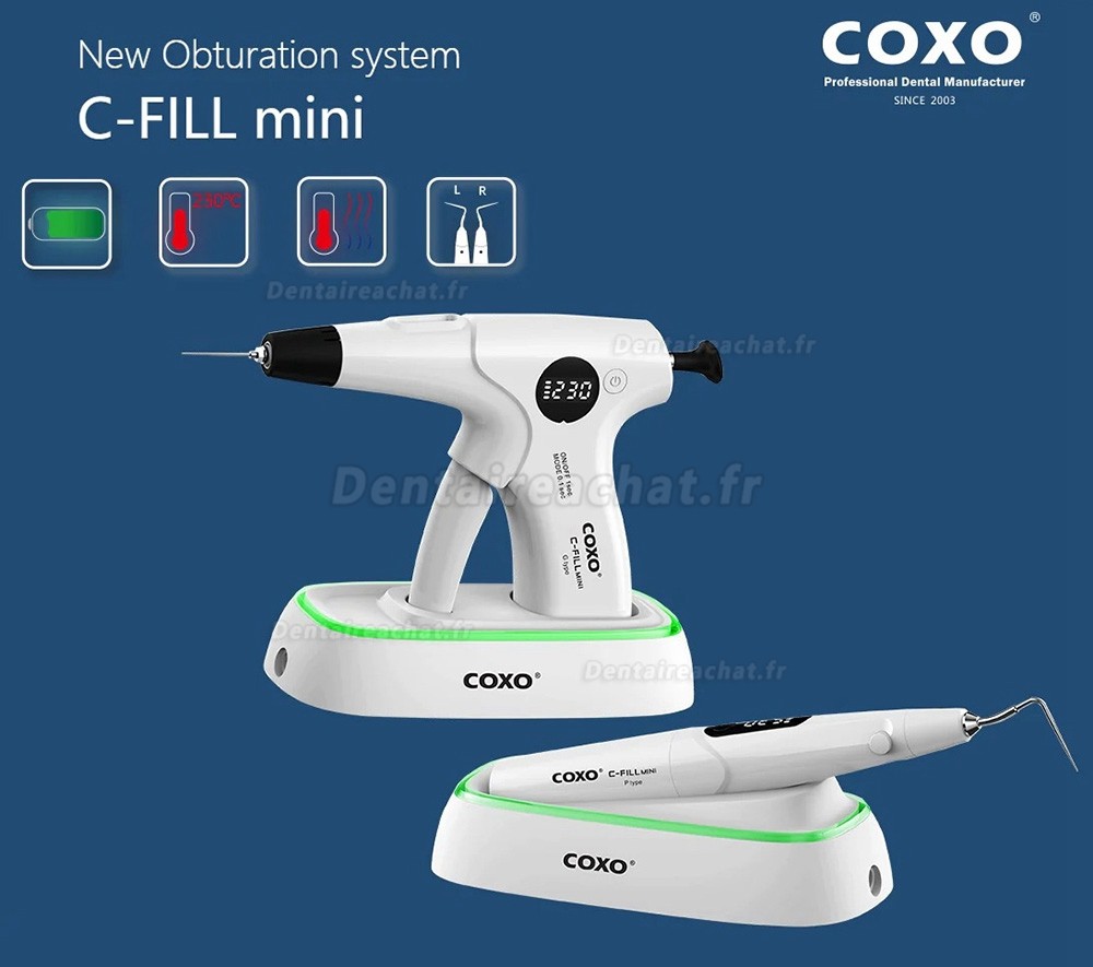 COXO Yusendent C-fill Mini système d'obturation dentaire (pistolet d'obturation + stylo d'obturation)