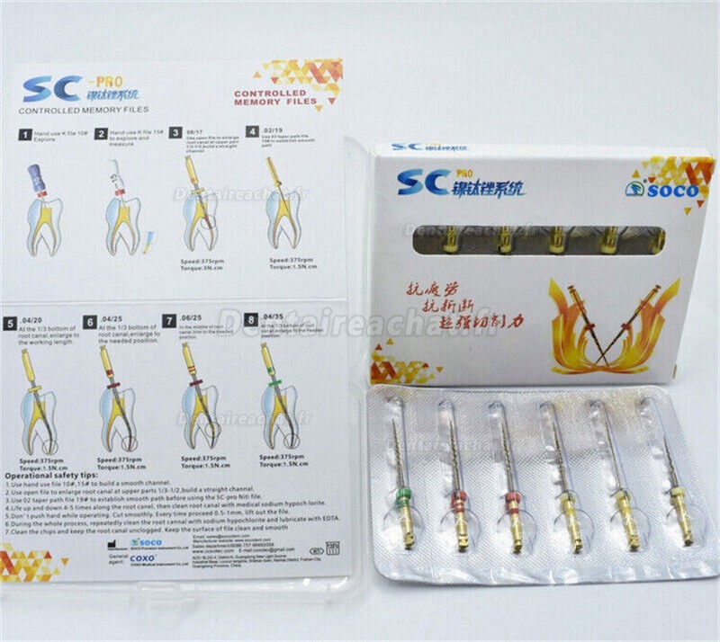 COXO SOCO SC-PRO limes niti lime endodontiques dentaires 21/25/31mm mixte