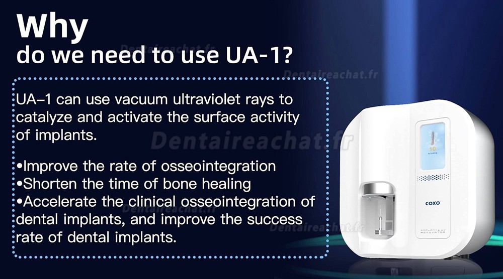 Activateur UV COXO UA-1 pour Implants dentaires