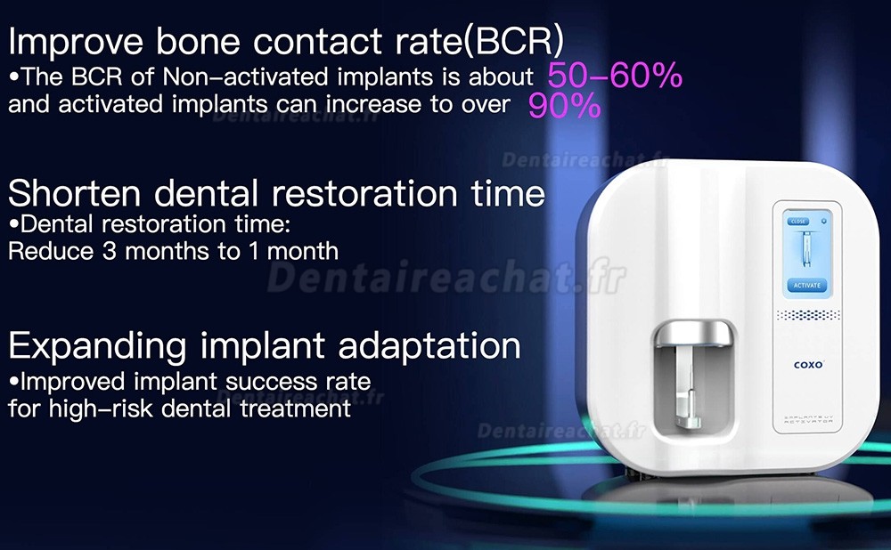 Activateur UV COXO UA-1 pour Implants dentaires