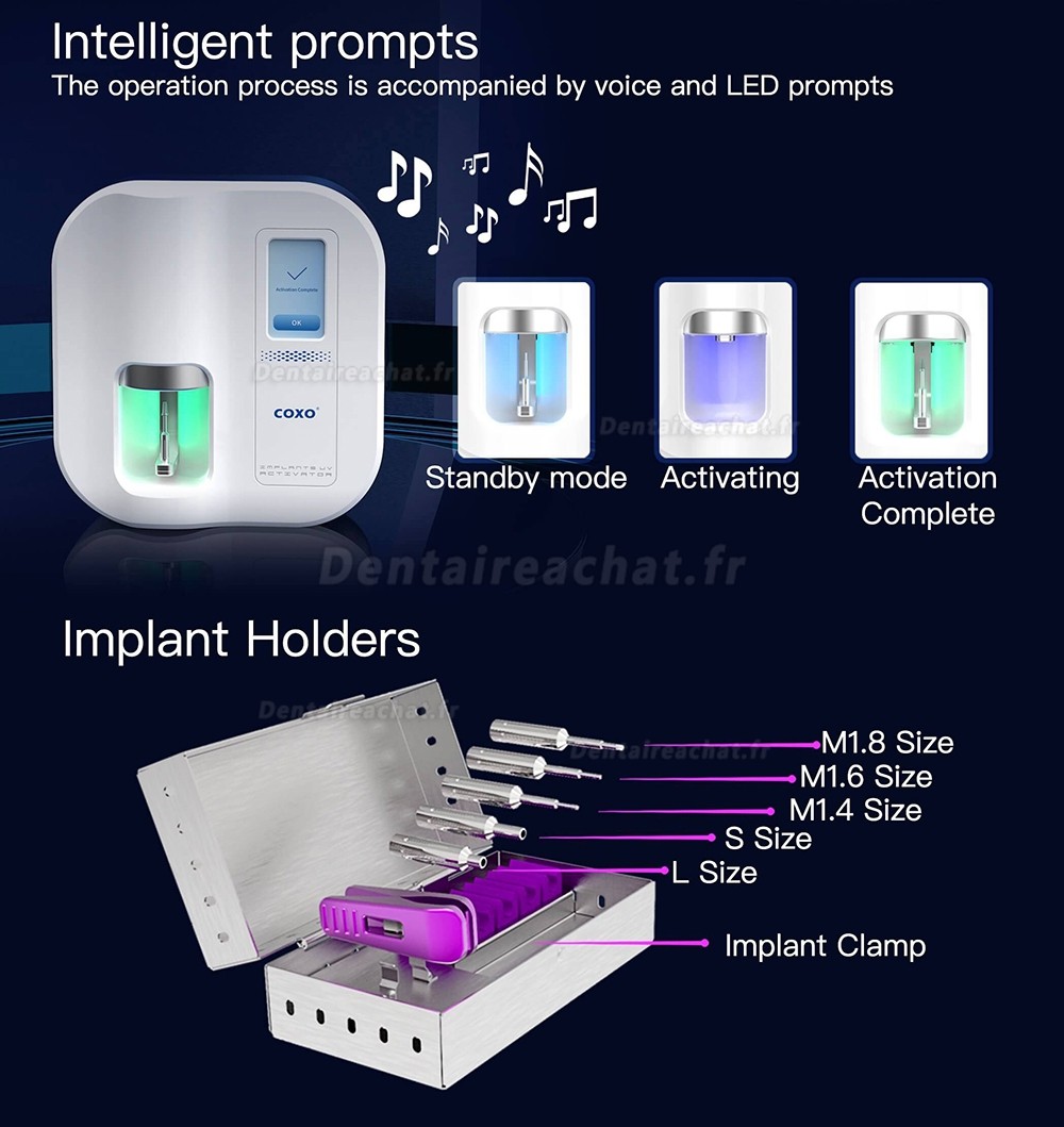 Activateur UV COXO UA-1 pour Implants dentaires