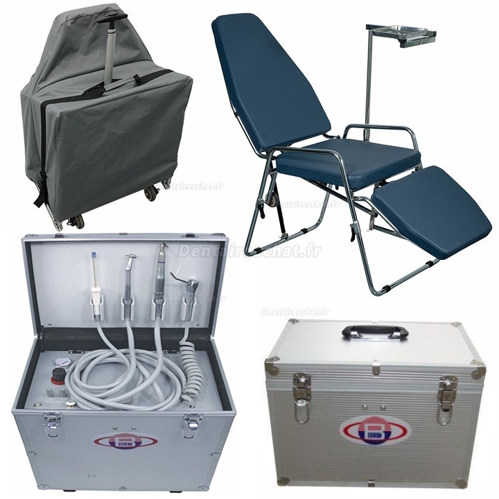 Best BD402 Unité de turbine dentaire portable+ Greeloy GU-P101 Fauteuil dentaire pliante portable Best BD402 Unité de turbine dentaire portable+ Greeloy GU-P101 Fauteuil dentaire pliante portable