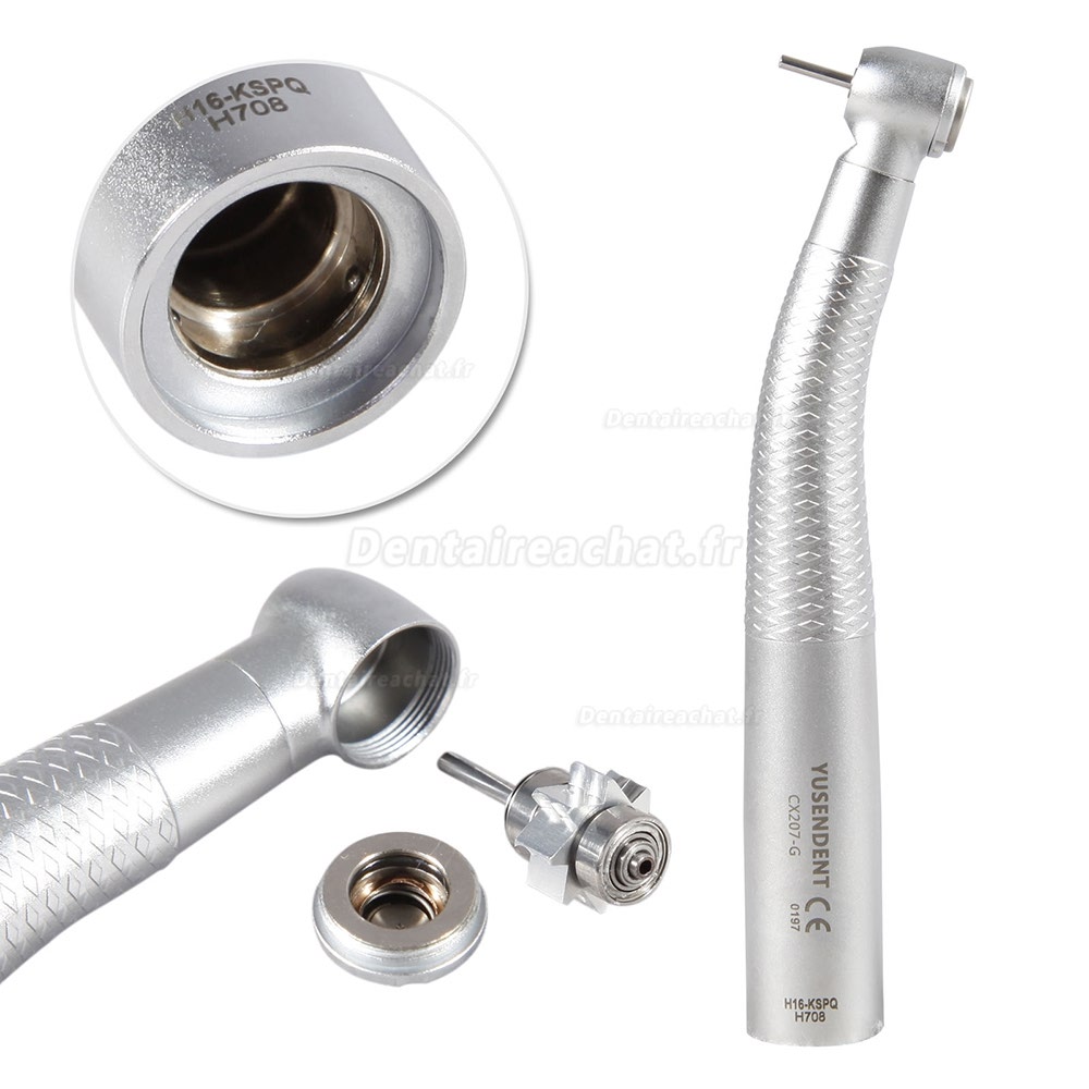 YUSENDENT® CX207-GK-SP turbine dentaire tête standard avec lumiers KAVO compatible (raccord rapide non fourni avec la turbine)