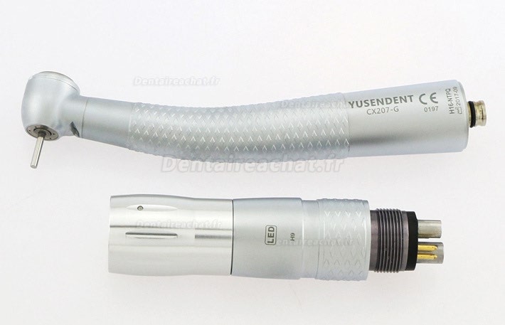 YUSENDENT® CX207-GN-TPQ turbine dentaire tête torque avec lumiere avec raccord rapide compatible NSK