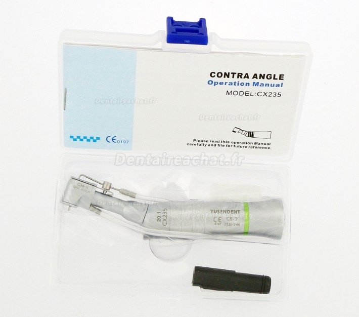 YUSENDENT® CX235 C6-9 Contre-angle implant ratio 20:1 fraise Ø2.35mm spray externe type loquet