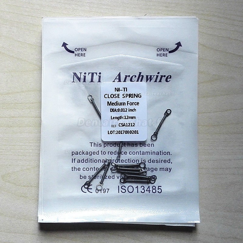 10 PCs / paquet Ressorts pour l'orthodontie dentaire Bobine fermée Niti fil d'arc élasticité Oral 6/9 / 12mm