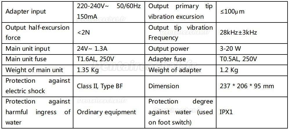 Woodpecker® DTE D7 Détartreurs ultrasoniques dentaires sans lumiere conpatible SATELEC/NSK