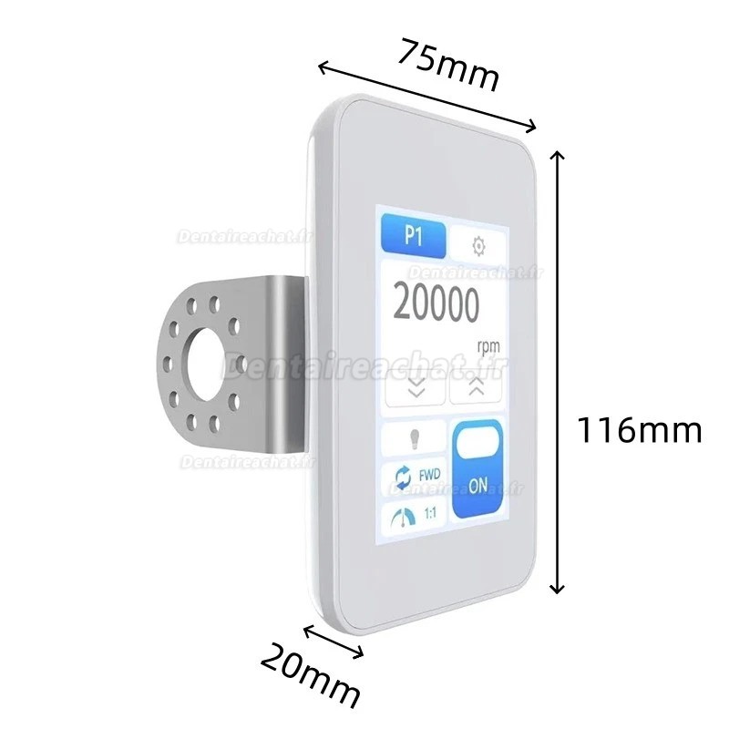 Micromoteur électrique dentaire sans balais intégré, avec écran tactile Micromoteur électrique dentaire sans balais intégré, avec écran tactile