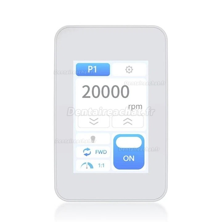 Micromoteur électrique dentaire sans balais intégré, avec écran tactile Micromoteur électrique dentaire sans balais intégré, avec écran tactile