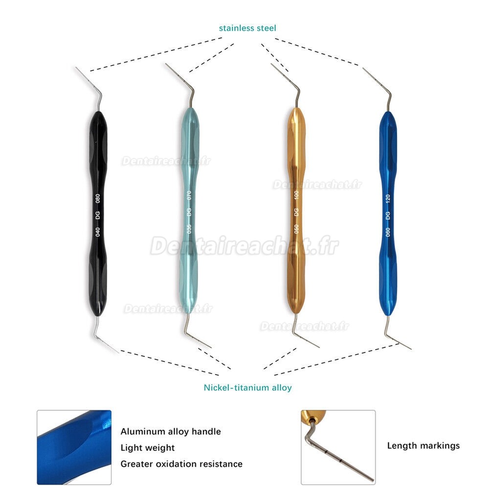 Kit plugger endodontie dentaire, Kit d'obturation NITI Fill 4 tailles