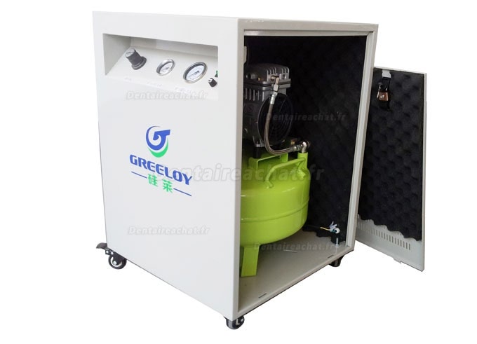 Greeloy® GA-81XY Compresseur dentaire sans huile 40L avec dessicateur d’air e cabinet silencieux