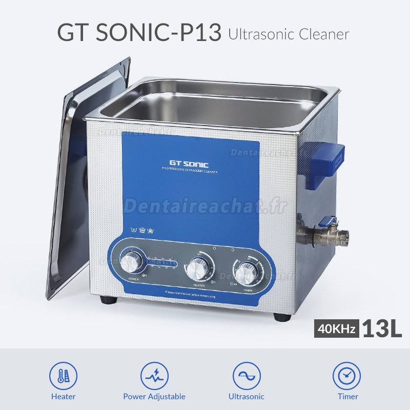 GT SONIC série P Nettoyeur à ultrasons à réglage de puissance 2-27L 100-500W avec fonction de chauffage