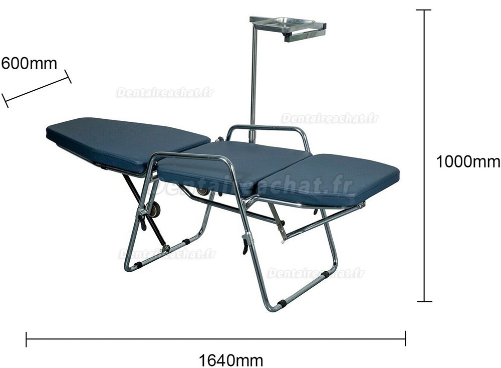 Greeloy GU-P101 Fauteuil dentaire portable pliable réglable + Greeloy GU-P103 tabourets pliants portables pour dentiste