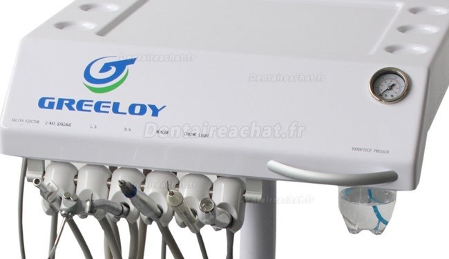 Greeloy® GU-P302 LED Unité(cart) mobile dentaire avec lampe à photopolyériser et détartreur ultrasonique