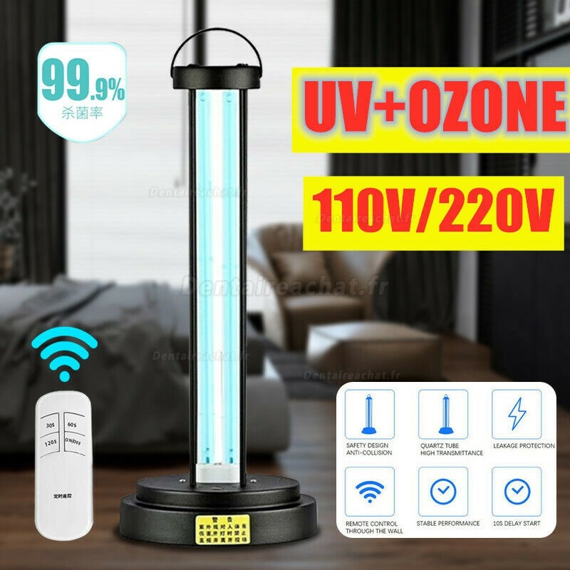 Lumière de désinfection UV-C Germicide UV Portable avec télécommande de l'ozone pour la Maison l'hôpital