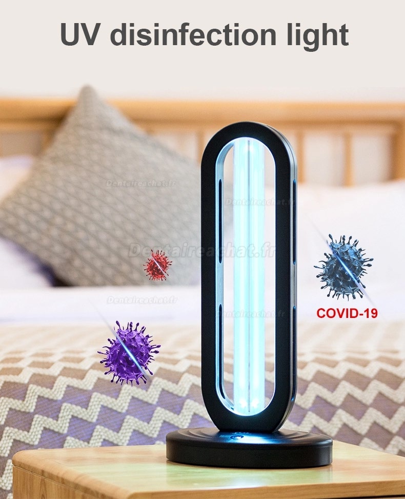 38W UV+ Ozone Stérilisateur Lampe Désinfection Sterilisation UVC Lumière +Télécommande