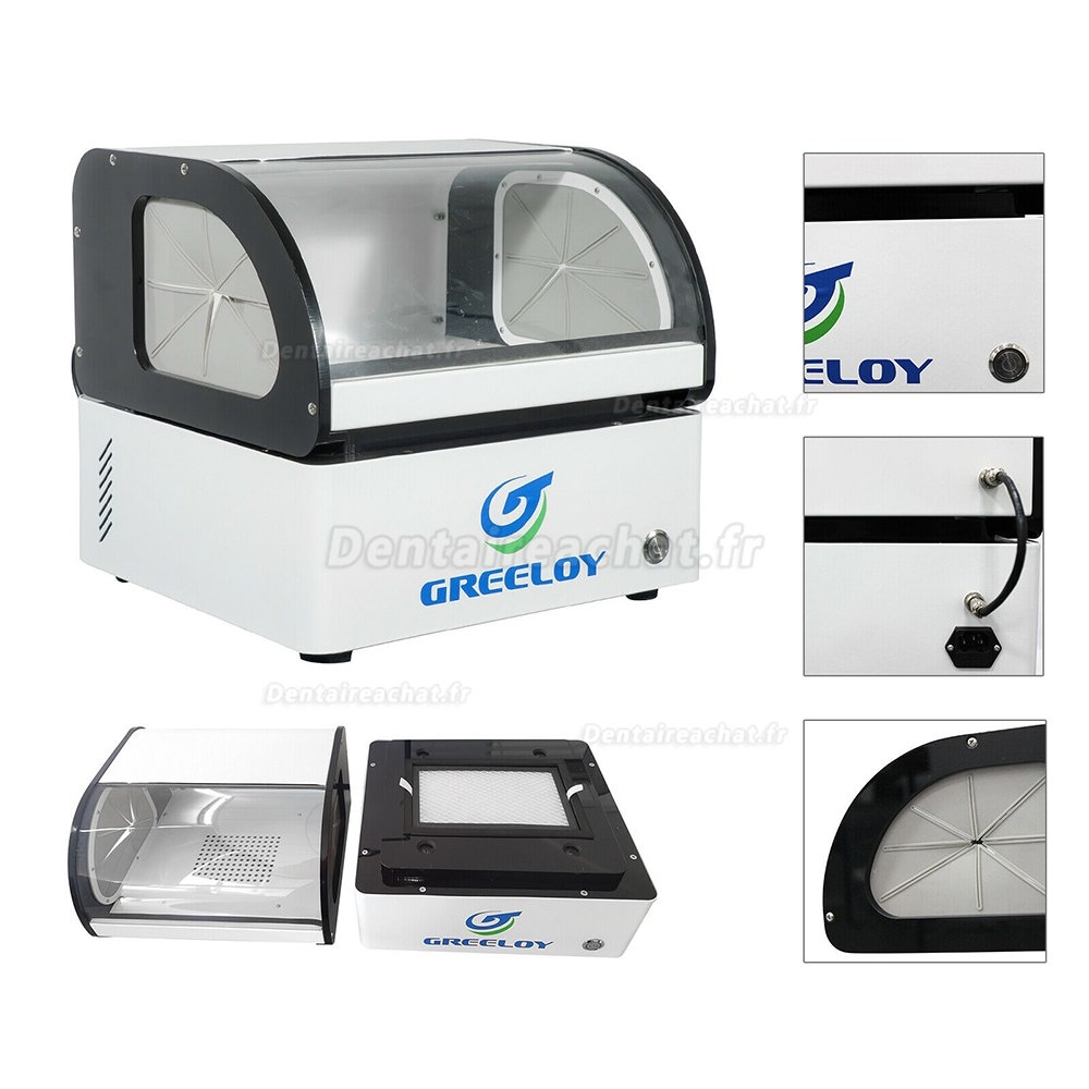 Greeloy 60W Aspiration avec filtre & lumière led pour dentaire cabinet et laboratoire