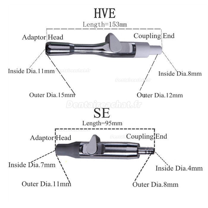 5 pièces HVE/SE aspirateur salive dentiste clapet d'aspiration haut