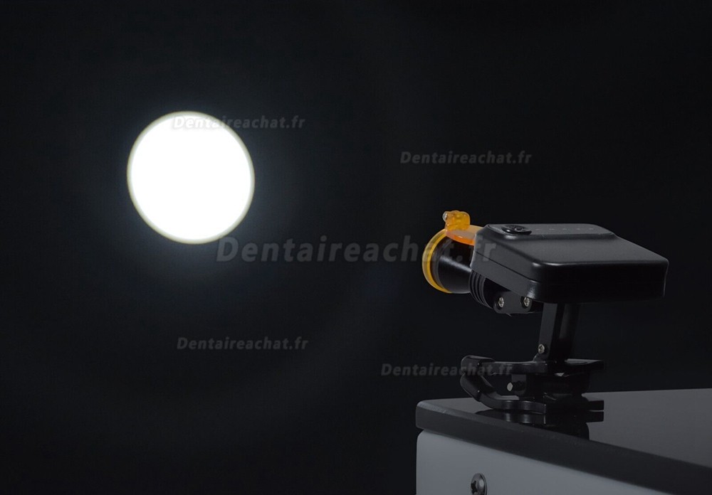 Lampe frontale pour loupe binoculaire dentaire 5W avec filtre optique et 2 piles