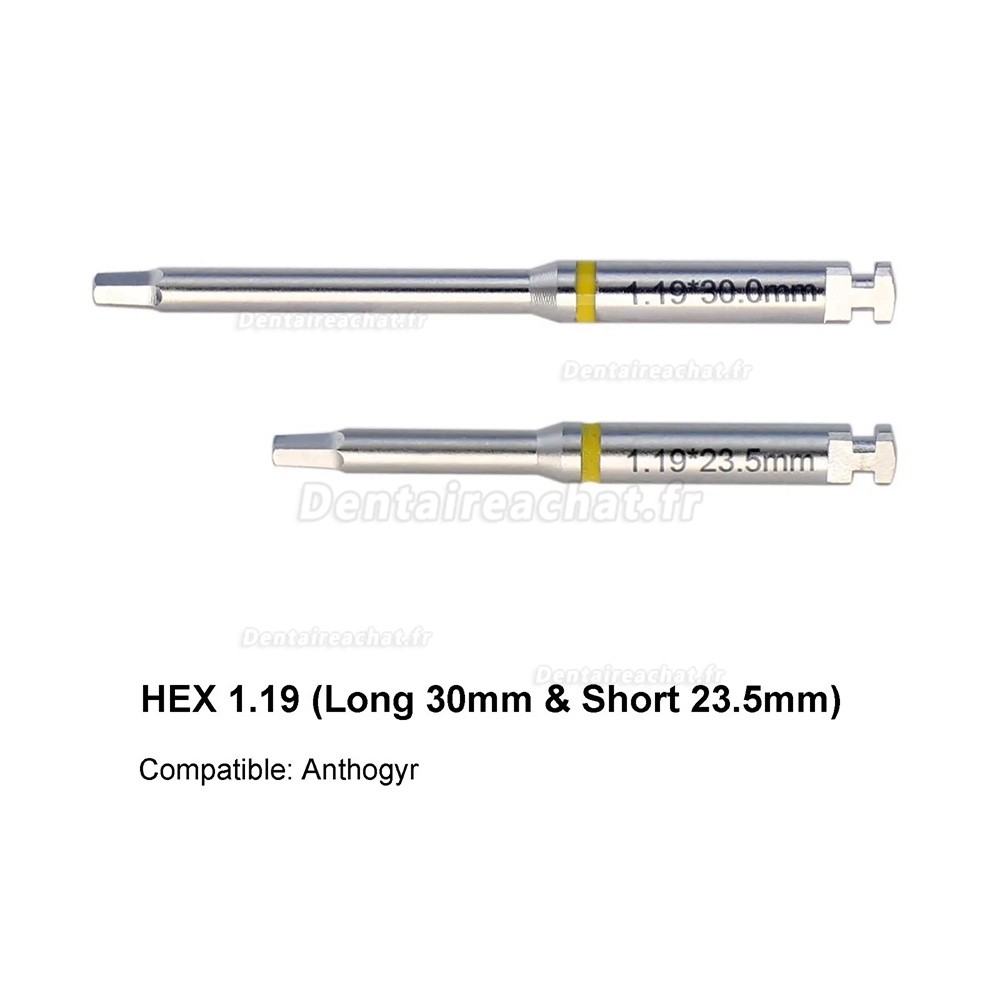 Tournevis à loquet pour pilier d'implant dentaire, Tournevis hexagonaux longs et courts en acier inoxydable