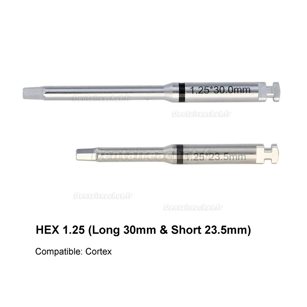 Tournevis à loquet pour pilier d'implant dentaire, Tournevis hexagonaux longs et courts en acier inoxydable