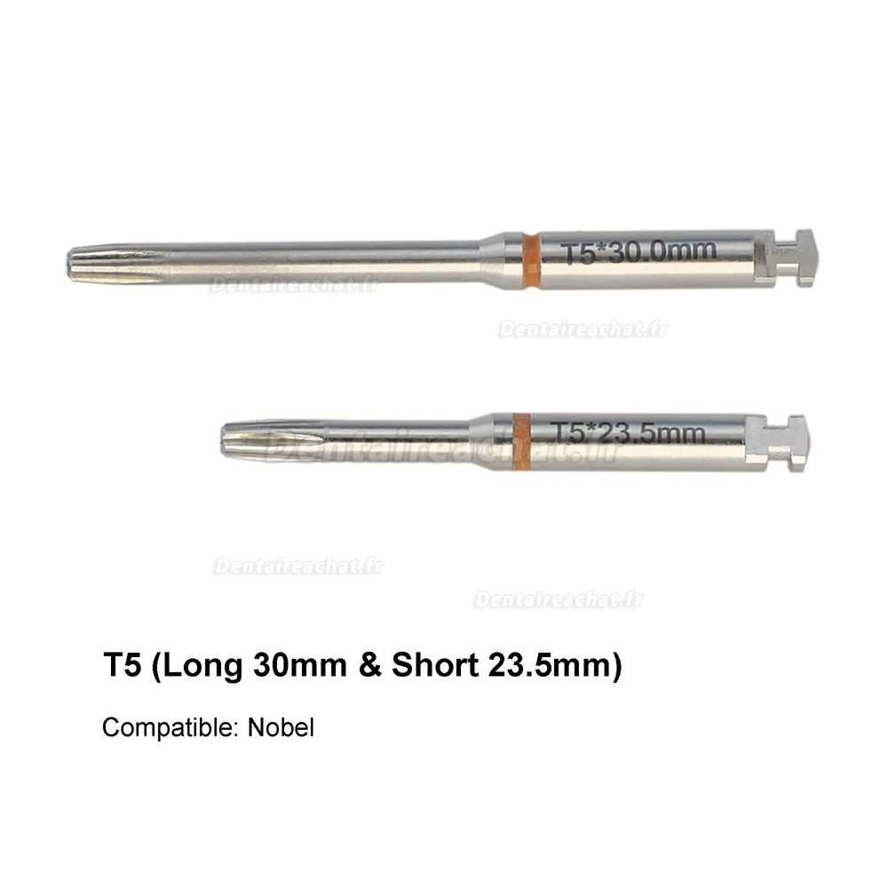 Tournevis à loquet pour pilier d'implant dentaire, Tournevis hexagonaux longs et courts en acier inoxydable