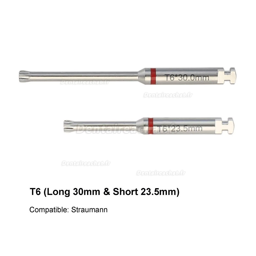 Tournevis à loquet pour pilier d'implant dentaire, Tournevis hexagonaux longs et courts en acier inoxydable