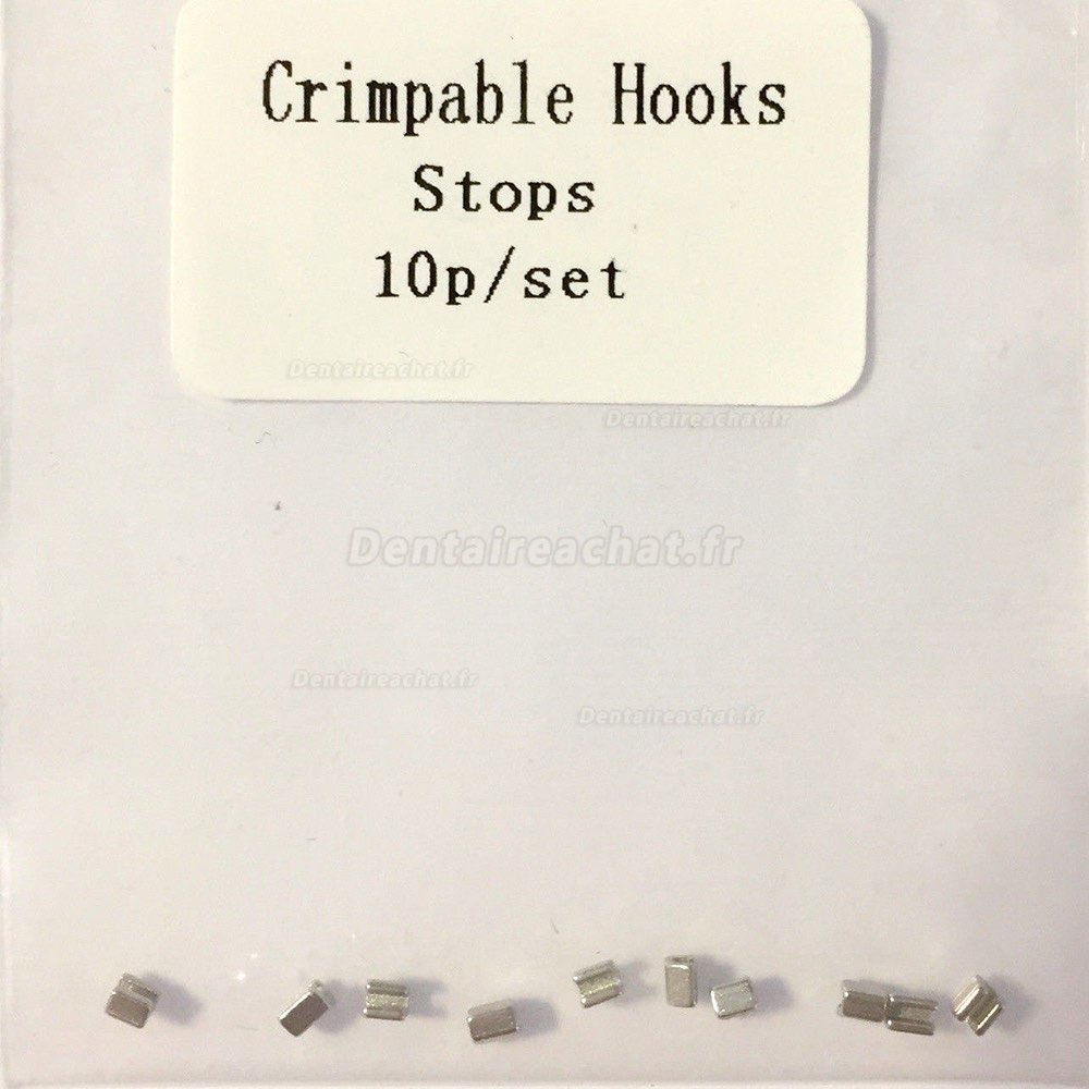 100 pièces dentaire orthodontique Crochet sertissable type Arrêts Pour Arch Wire CE