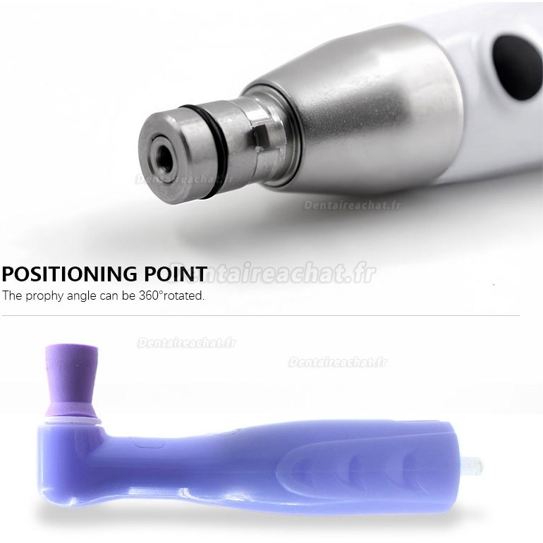 Contre-angle prophylaxie électrique dentaire Pivotant à 360° + 2 cupules en caoutchouc