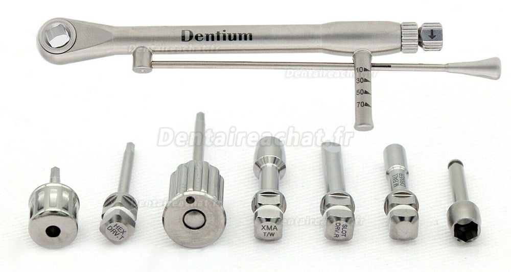 Dentium Kit d'instruments de prothèse dentaire Implant XIP avec tournevis dynamométriques