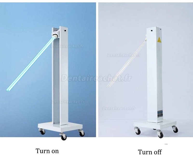 100-150W Lampe de désinfection germicide Uvc mobile d'intérieur avec roues + télécommande