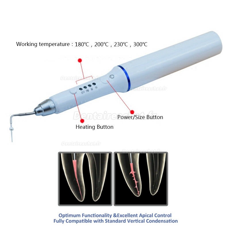 Obturation de gutta percha dentaire sans fil système Endo chauffé stylo