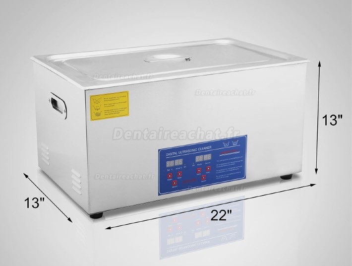 30L Nettoyeur à ultrasons acier inoxydable JPS-100A avec fonction de chauffage et minuteur