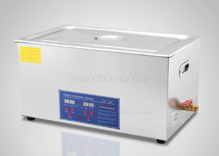 30L Nettoyeur à ultrasons acier inoxydable JPS-100A avec fonction de chauffage et minuteur