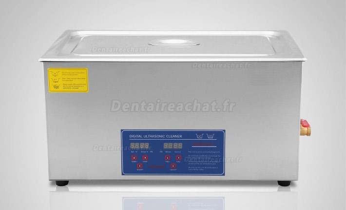 22L Nettoyeur à ultrasons acier inoxydable  JPS-80A avec fonction de chauffage et minuteur