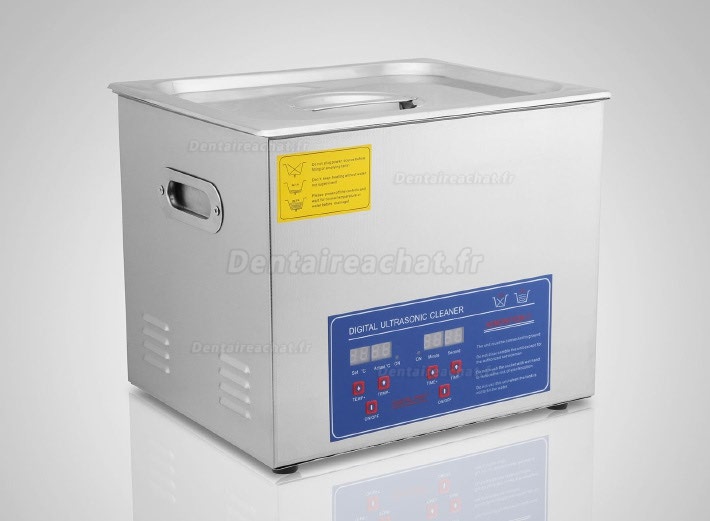 10L Nettoyeur à ultrasons acier inoxydable JPS-40A avec fonction de chauffage et minuteur