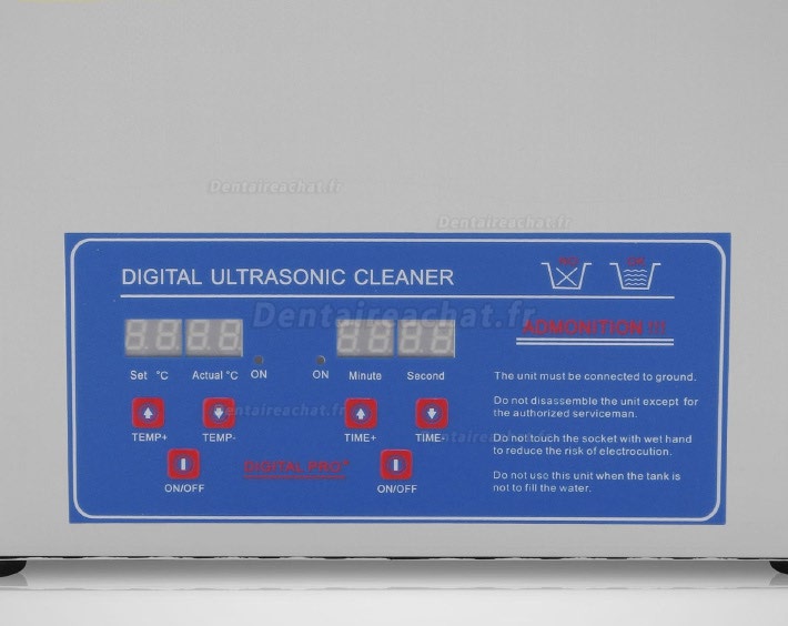 10L Nettoyeur à ultrasons acier inoxydable JPS-40A avec fonction de chauffage et minuteur