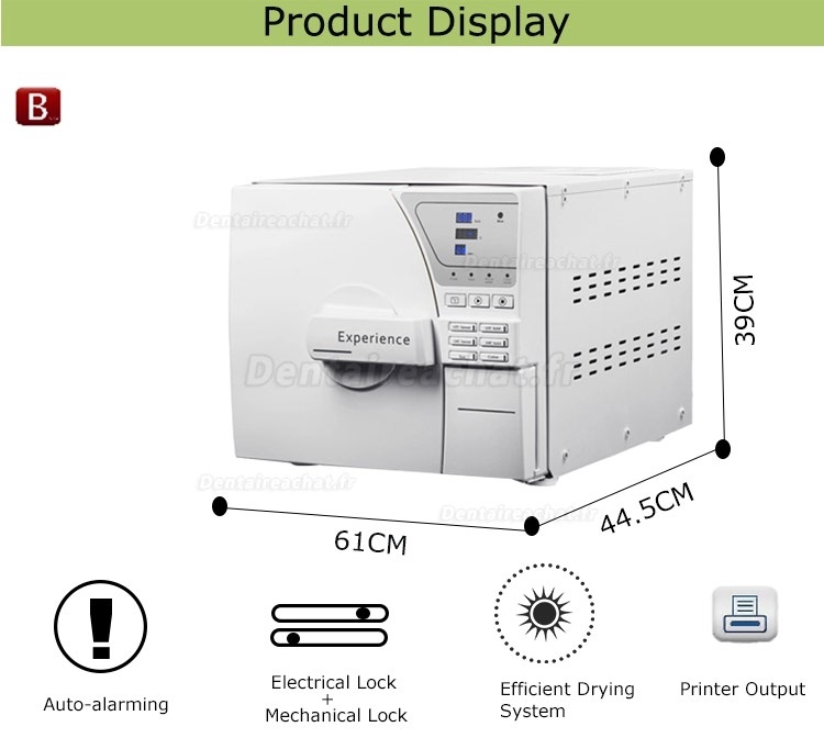 LAFOMED 8-23L Sterilisateur autoclave dentaire type B avec l'imprimante