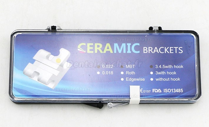 5Paquet/100 pièces Céramique Bracket Orthodontique Esthétique MBT 022 345 Hooks