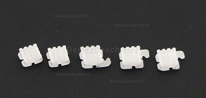 5Paquet/100 pièces Céramique Bracket Orthodontique Esthétique MBT 022 345 Hooks
