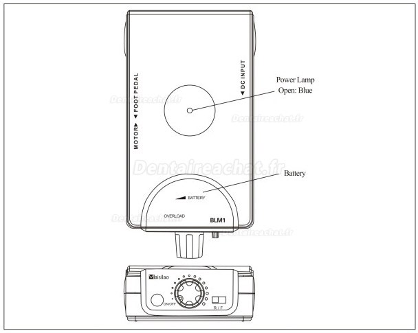 Maisilao® M1 Micro Micromoteur brushless portable 30.000 tr/min avec pièce à main