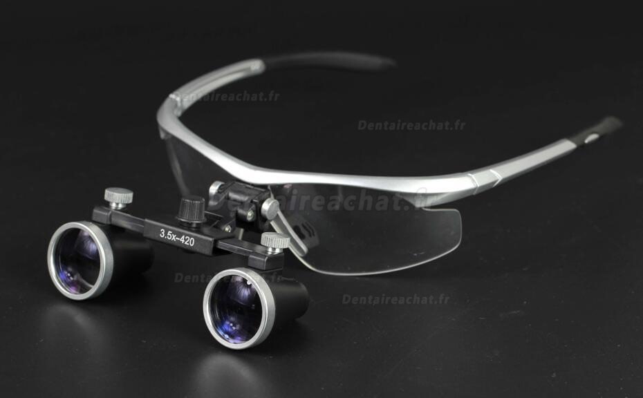 3.5X Loupe binoculaire chirurgicale dentaire avec lampe frontale médicale