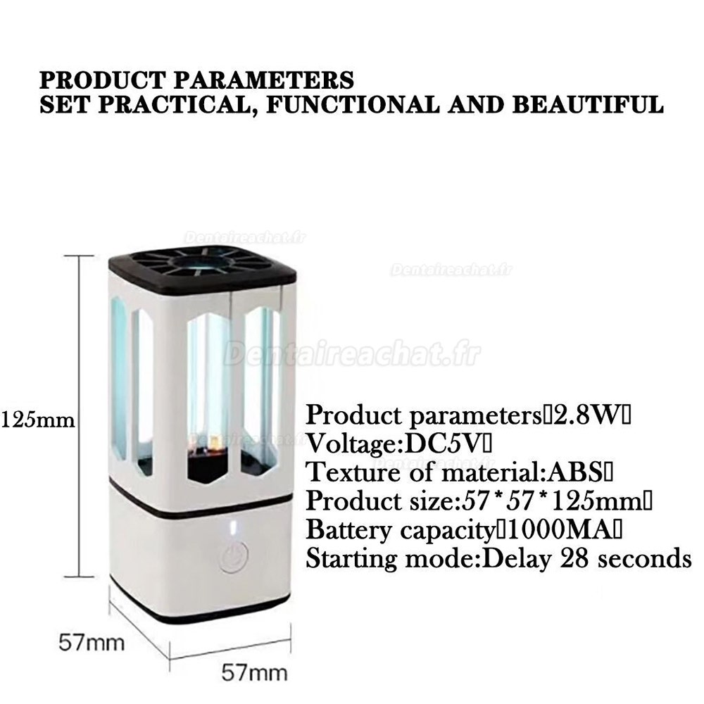 2021 UV Gel Durcissement Lumière Rechargeable Mini Lampe De Désinfection UV Ménage De Voiture Lampe De Stérilisation UV