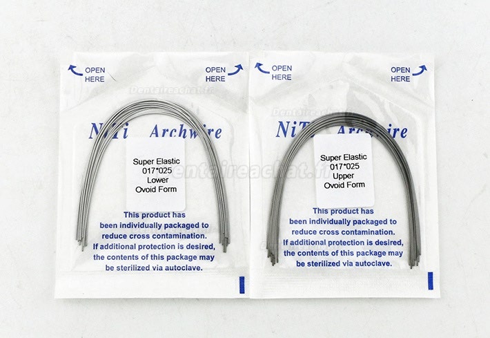 Lot De 10 Fils D'arche NITI Orthodontiques - Rectangulaires Super élastiques - Pour Dentiste