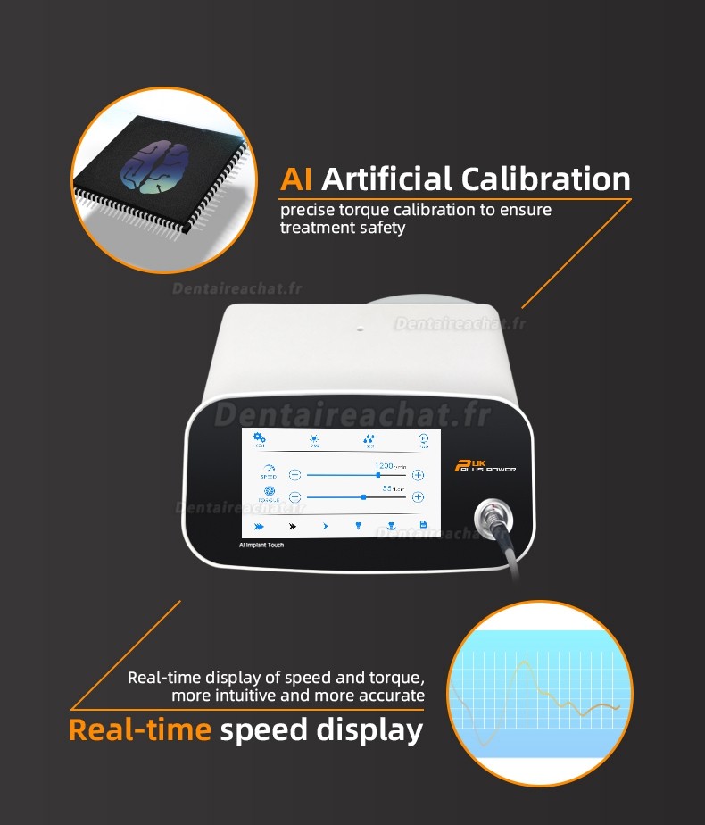 Moteur d'implantologie dentairePluspower® Ai Touch avec contre-angle 20:1