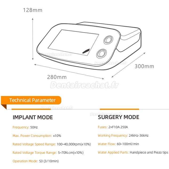 Kit PlusPower PiezoI+ 2 en 1 avec Moteur piezo chirurgie dentaire et Moteur implants dentaires