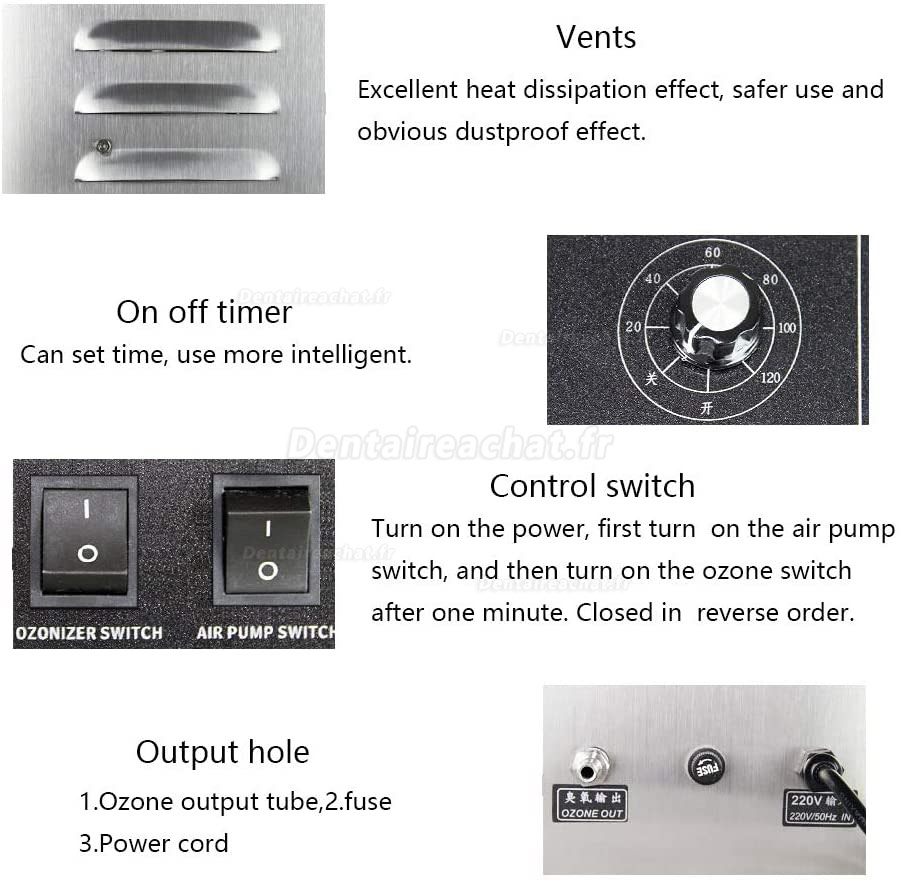 3000mg/H Générateur d'ozone Commercial Purificateur d'air O3 Professionnel pour Machine D'ozone de Stérilisation